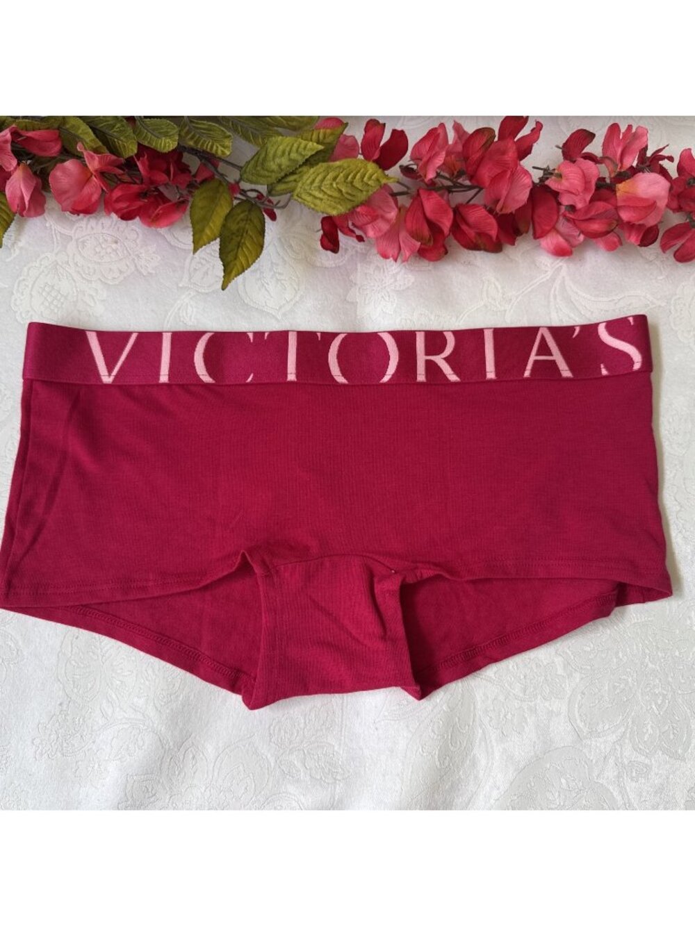 VICTORIA'S SECRET S SMALL PINK SHORTIE BOYSHORTS COTTON BLEND PANTIES SUMMER NWT